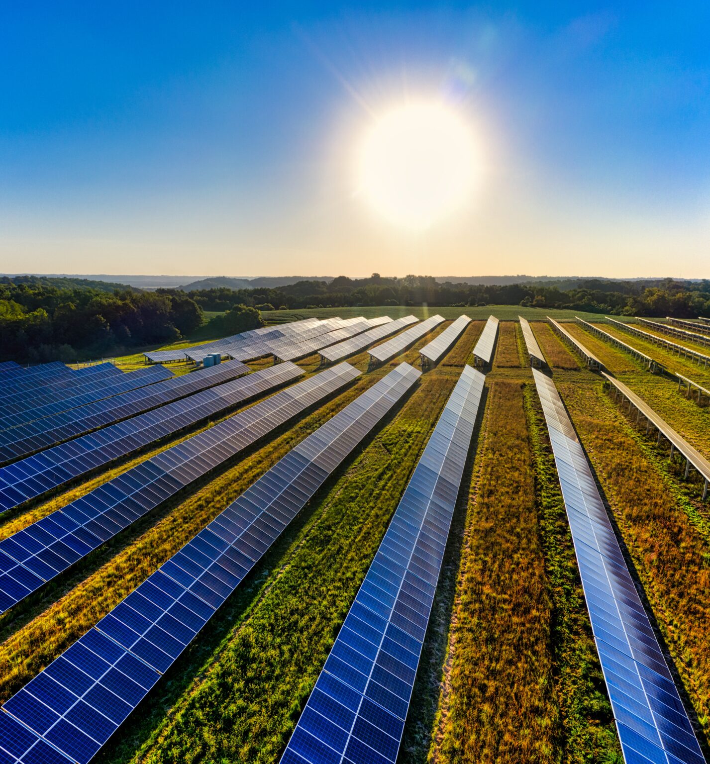 Panneaux solaires sur un toit, une source d'énergie verte